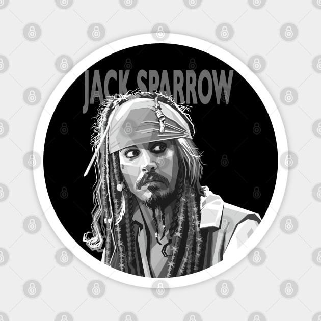 Captain Jack Sparrow Magnet by lots of artWork